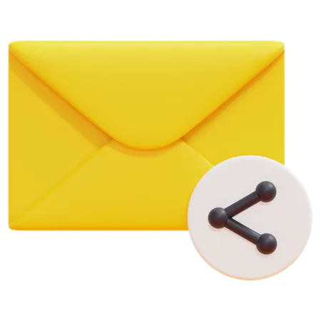 Share Email  3D Icon