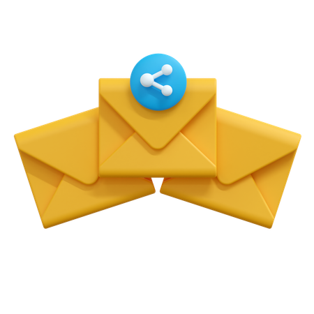 Share email message  3D Icon