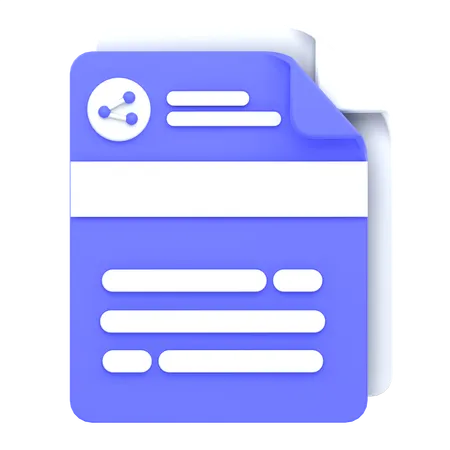 Share File  3D Icon