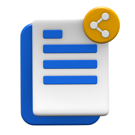 Share file  3D Icon