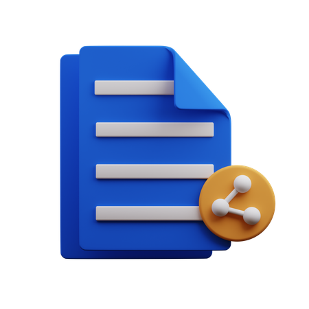 Share File  3D Icon