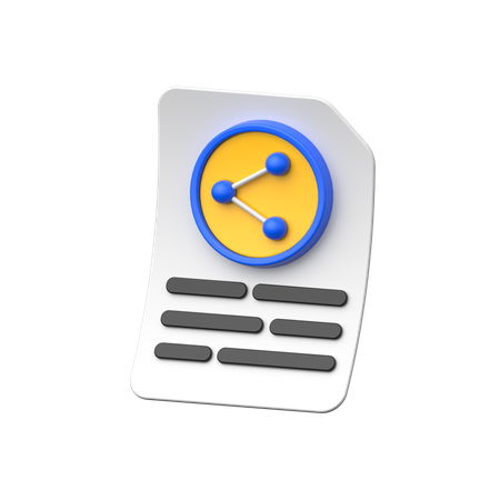 Share File  3D Icon