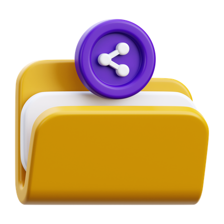 Share Folder  3D Icon