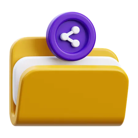 Share Folder  3D Icon