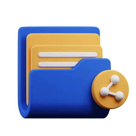 Share Folder  3D Icon