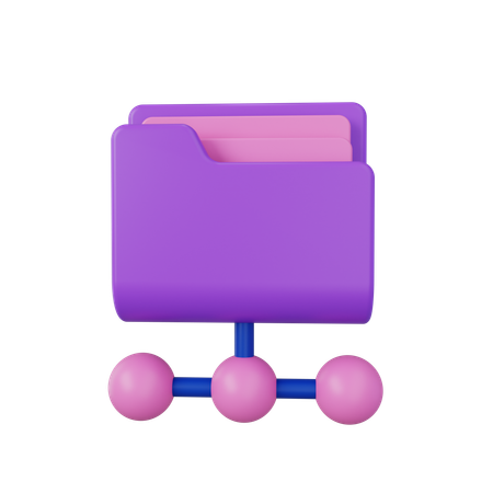 Share Folder  3D Icon