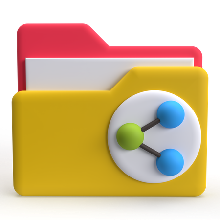 Share Folder  3D Icon