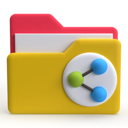 Share Folder  3D Icon