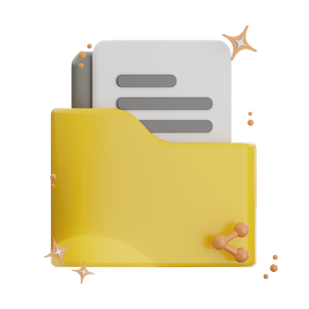 Share Folder  3D Icon