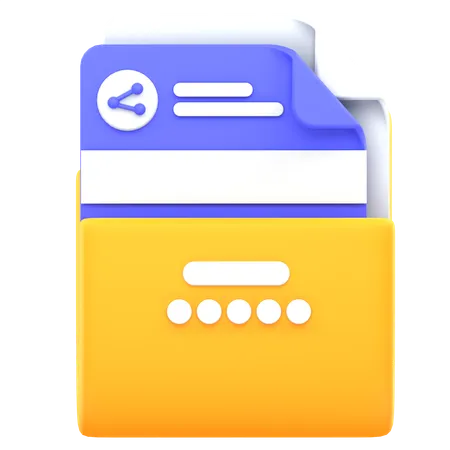 Share Folder  3D Icon