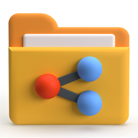 Share Folder  3D Icon