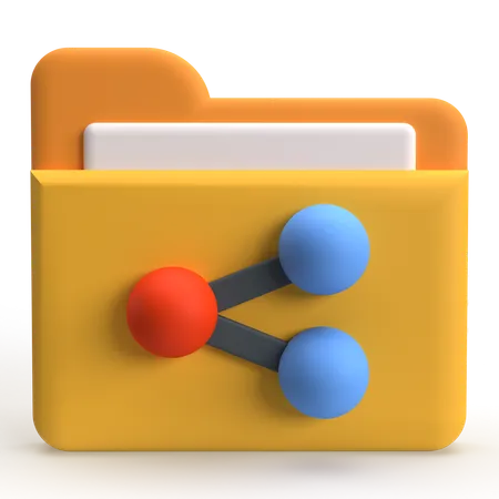 Share Folder  3D Icon