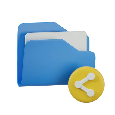 Share Folder  3D Icon