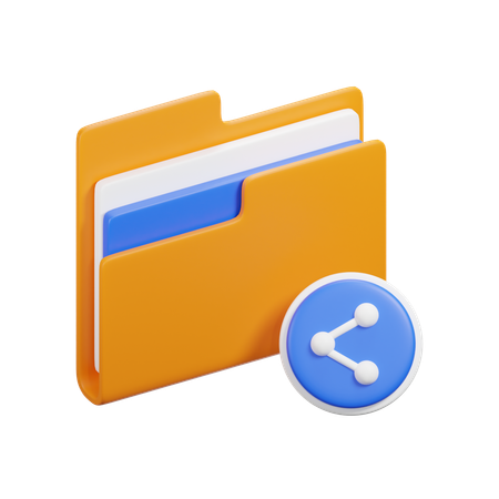 Share Folder  3D Icon