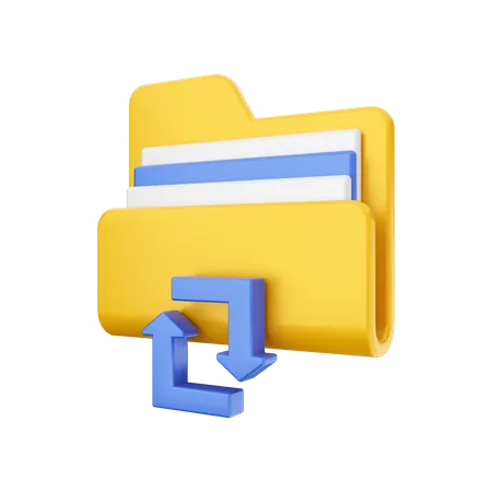 Share Folder  3D Illustration