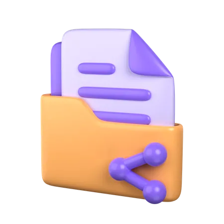3 D Share Folder Icon 3D Icon