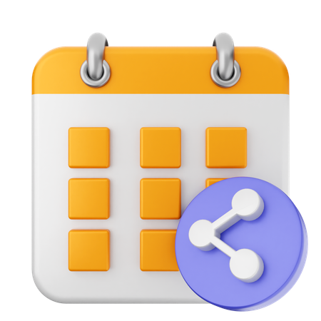 Kalender teilen  3D Icon