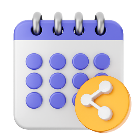 Kalender teilen  3D Icon