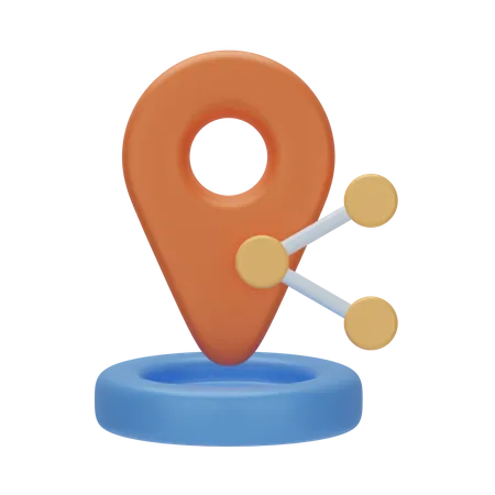 Share Location 3 D Navigation 3D Icon