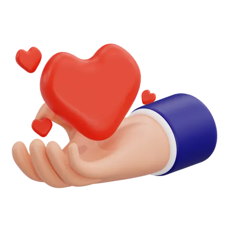 Share Love Hand Gesture  3D Icon