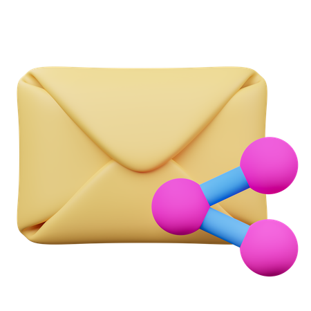 Share Mail  3D Icon