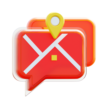 Share Map Location  3D Icon