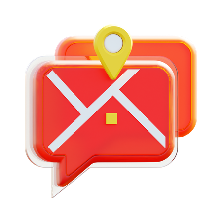Share Map Location  3D Icon