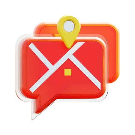 Share Map Location  3D Icon