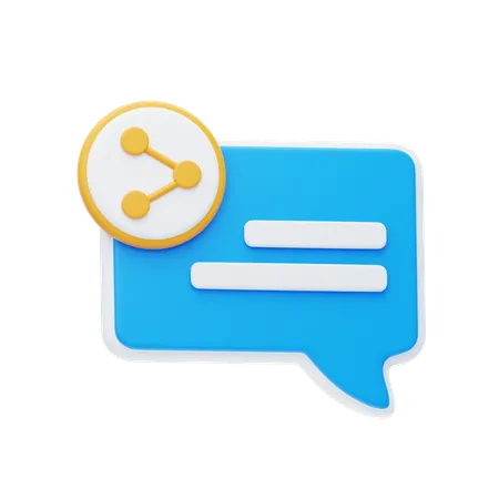 Share Message  3D Icon