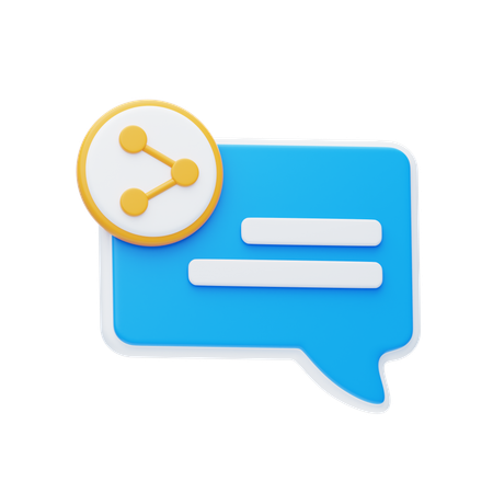 Share Message  3D Icon
