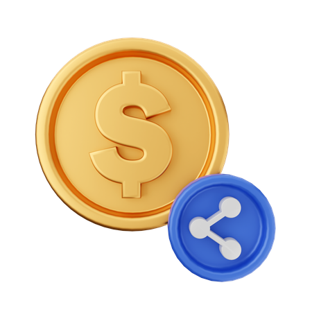 Share Money  3D Icon