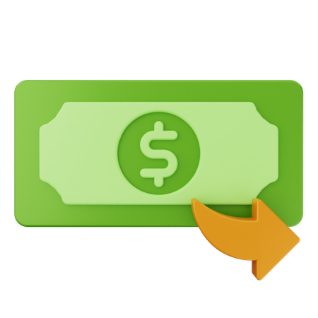 Share Money Dollar  3D Icon