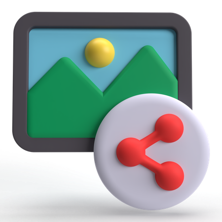 写真を共有しよう  3D Icon