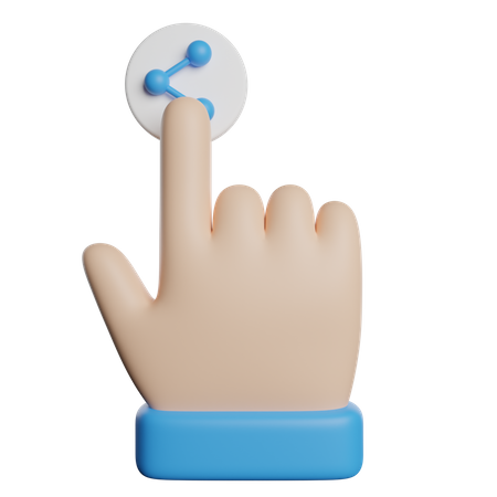 Share Tap Gesture  3D Icon