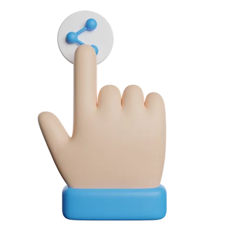 Share Tap Gesture  3D Icon