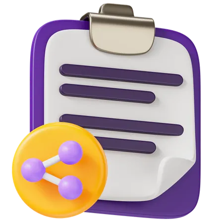 Share Task  3D Icon