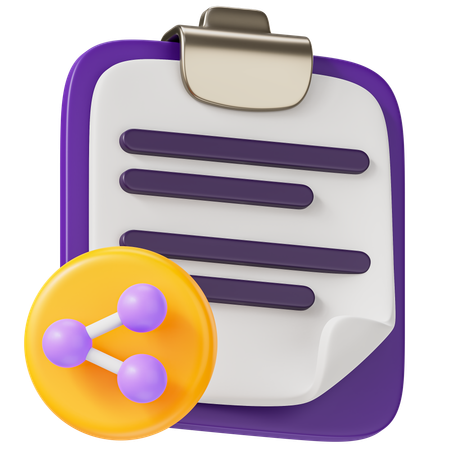 Share Task  3D Icon