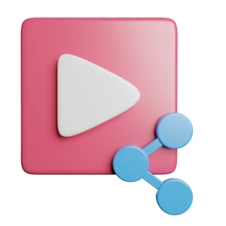 Share Video Media 3D Icon