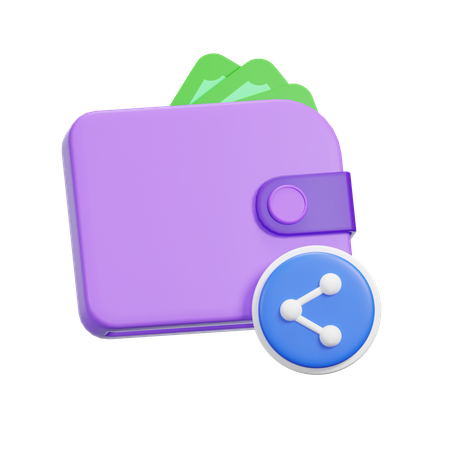 Share Wallet  3D Icon