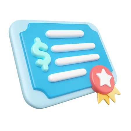 Shares Certificate  3D Icon