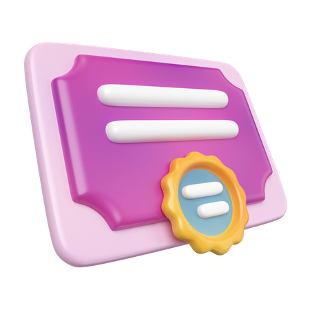 Shares Certificate  3D Icon