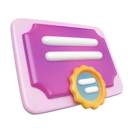 Shares Certificate  3D Icon