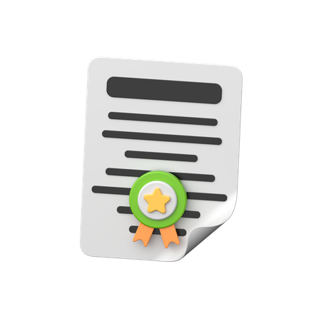 Shares Certificate  3D Icon