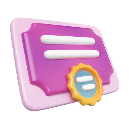 Shares Certificate 3D Icon