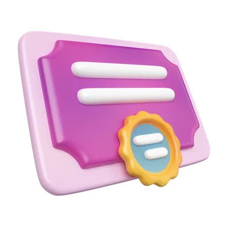 Shares Certificate 3D Icon