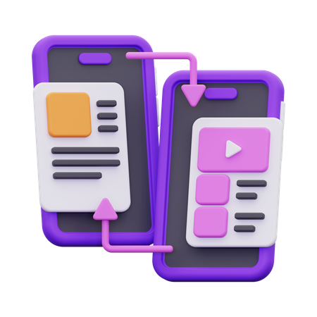 Sharing content  3D Icon
