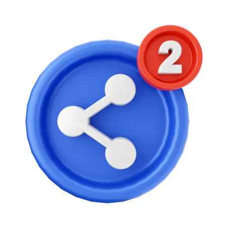 Sharing Notification  3D Icon