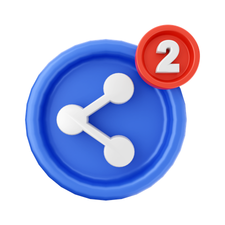 Sharing Notification  3D Icon