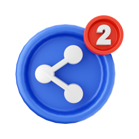Sharing Notification 3D Icon
