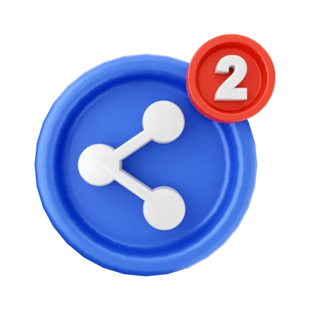 Sharing Notification 3D Icon